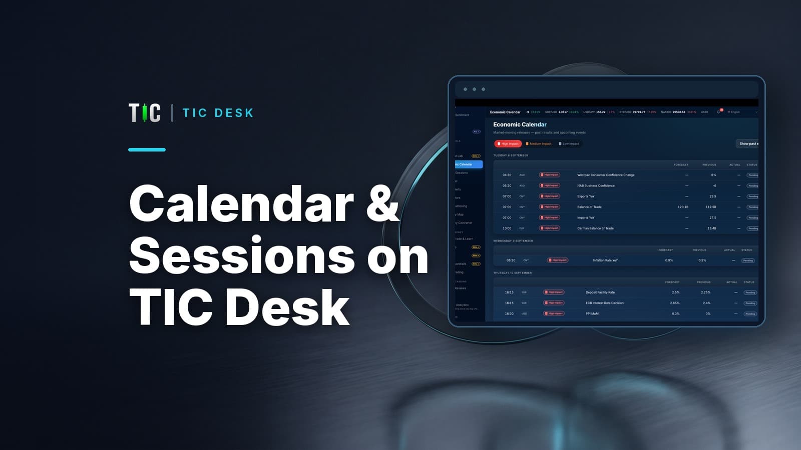 المفكرة الاقتصادية وجلسات السوق على TIC Desk: ماذا تعرضان وما حدودهما