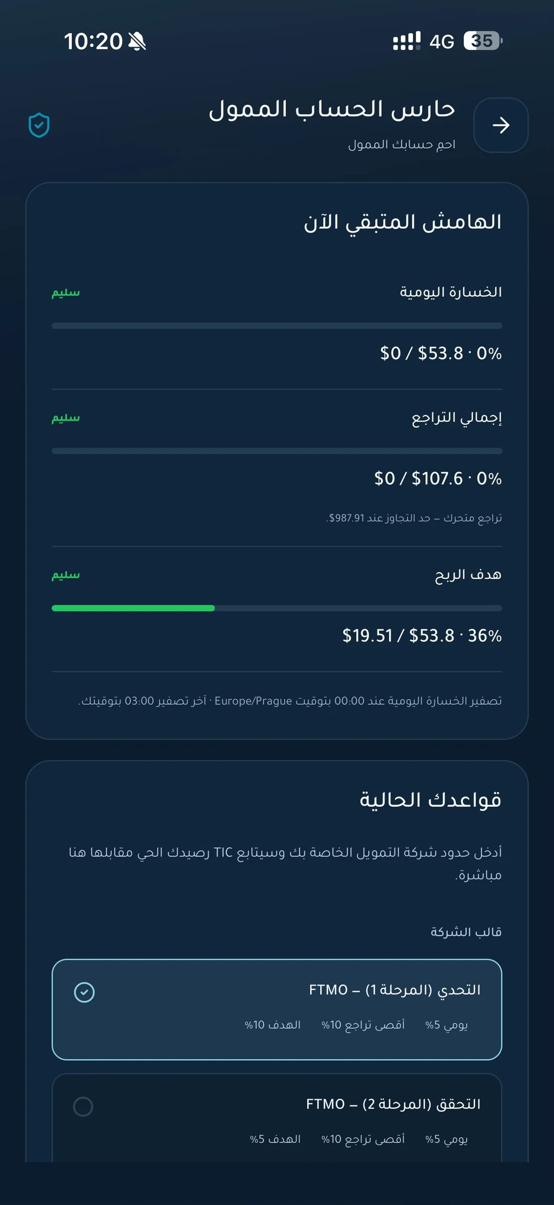 TIC · حارس الحساب المموّل