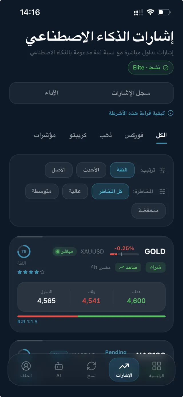 قائمة إشارات TIC
