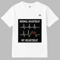 Heartbeat trader t-shirt with candlestick chart